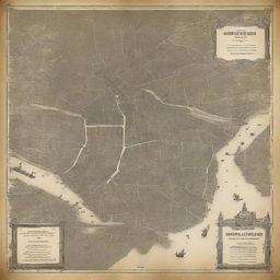 Create an image with the background featuring an old atlas map of Amsterdam