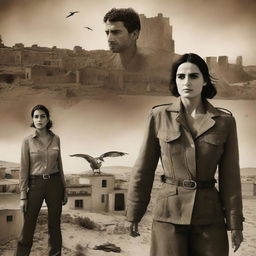 Create a promotional poster for a miniseries set during the Spanish Civil War