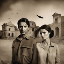 Create a promotional poster for a miniseries set during the Spanish Civil War