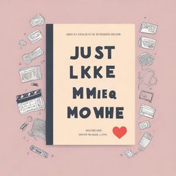 Create a book cover design with the title 'Just Like the Movies, End is Where We Start' prominently placed in the middle