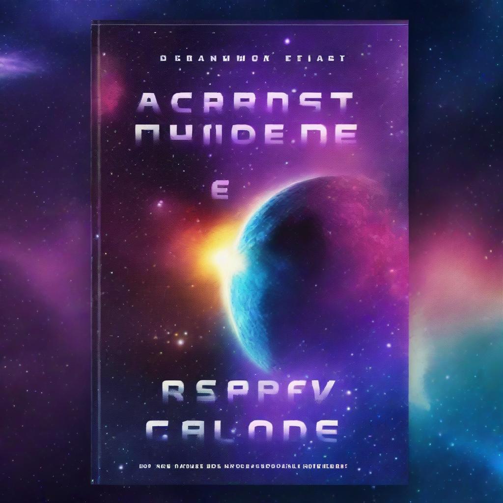 A captivating book cover for a science fiction novel titled 'ACROSS THE COSMIC DIVIDE'