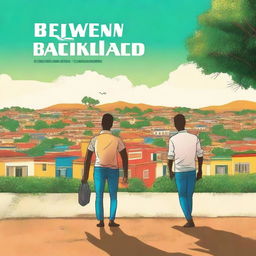 Create a book cover with the title 'Between the Backlands and the City: A Love Story'