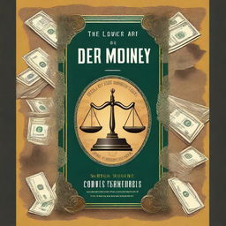 Create a book cover titled 'The Law of Money' by Dr