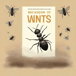 Create a book cover titled 'The Wisdom of the Ants' by Dr