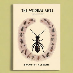 Create a book cover titled 'The Wisdom of the Ants' by Dr