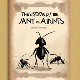 Create a book cover titled 'The Wisdom of the Ants' by Dr