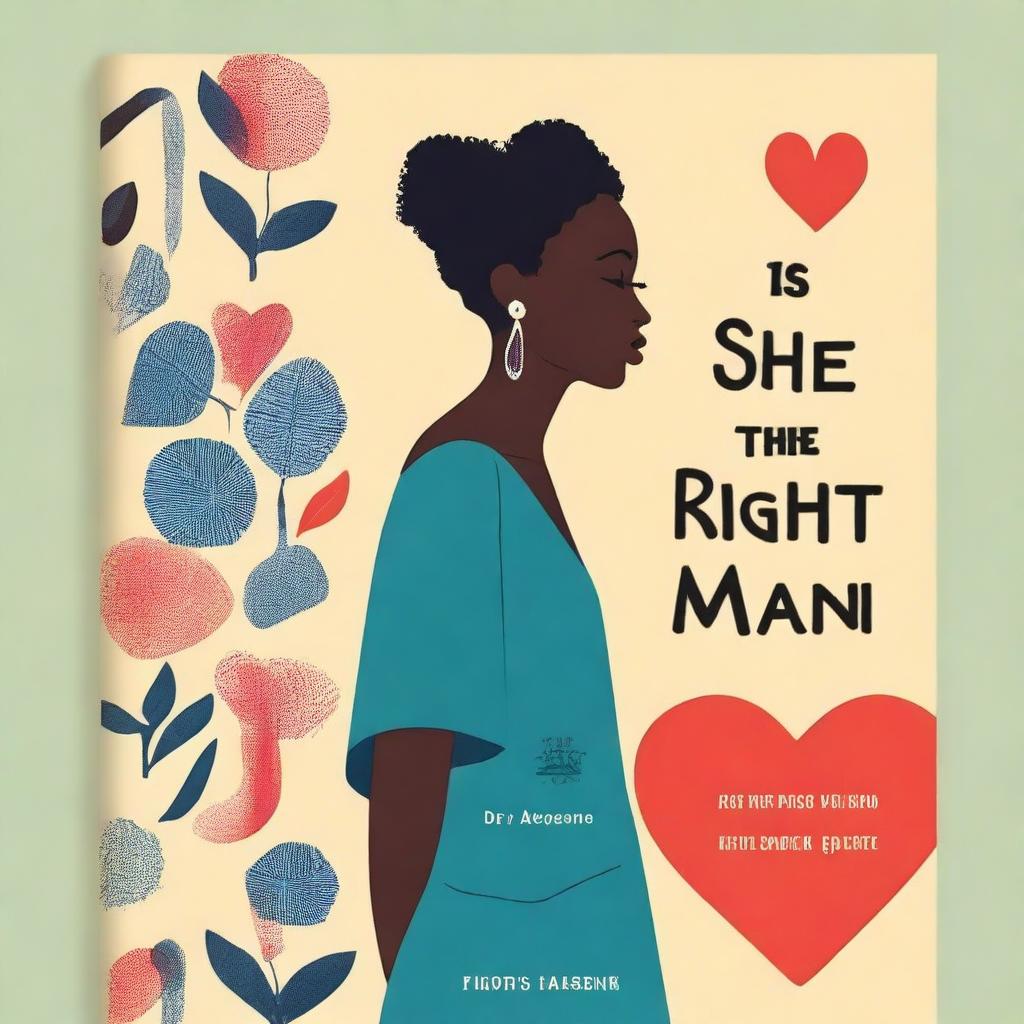 Create a book cover titled 'Is She the Right Man for Me' by Dr