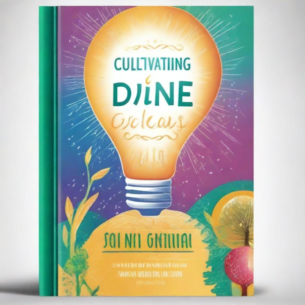 Create a book cover titled 'Cultivating Divine Ideas' by Dr