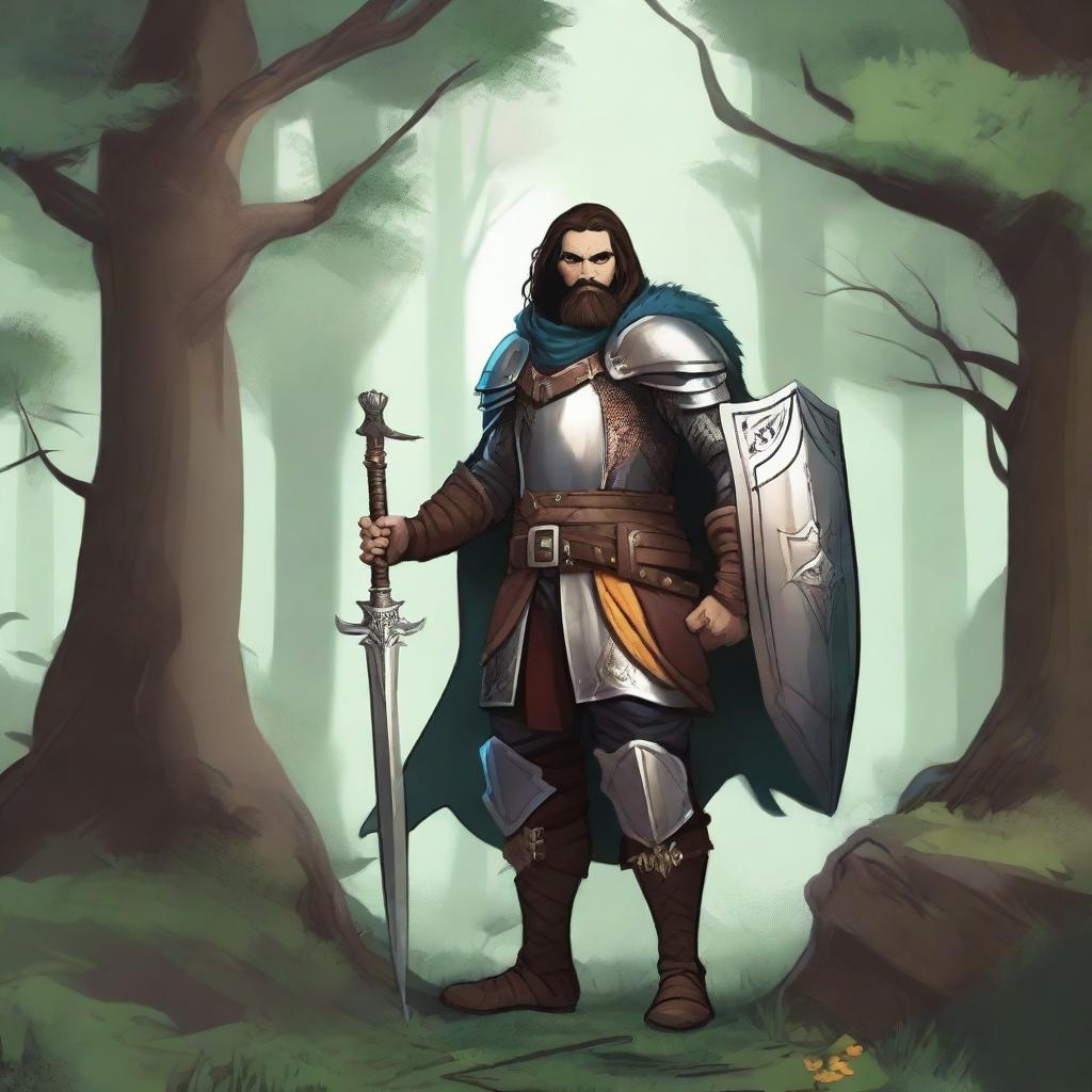 Create a detailed illustration of a Dungeons and Dragons character