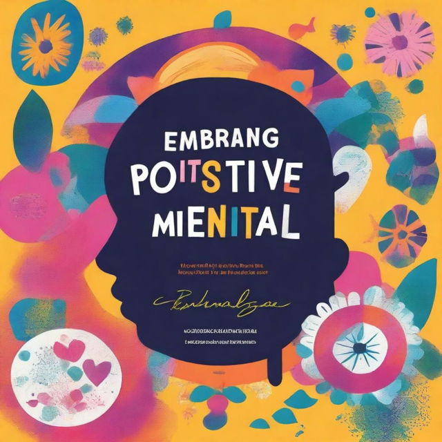 Create a book cover titled 'Embracing a Positive Mental Attitude' by Dr