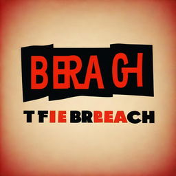 Create a movie title image for a film called 'The Breach'