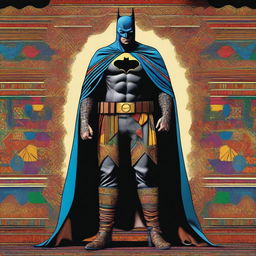 A unique depiction of Batman as a Gitano (Romani) character, blending traditional Romani attire with Batman's iconic costume