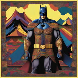 A unique depiction of Batman as a Gitano (Romani) character, blending traditional Romani attire with Batman's iconic costume