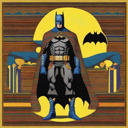 A unique depiction of Batman as a Gitano (Romani) character, blending traditional Romani attire with Batman's iconic costume