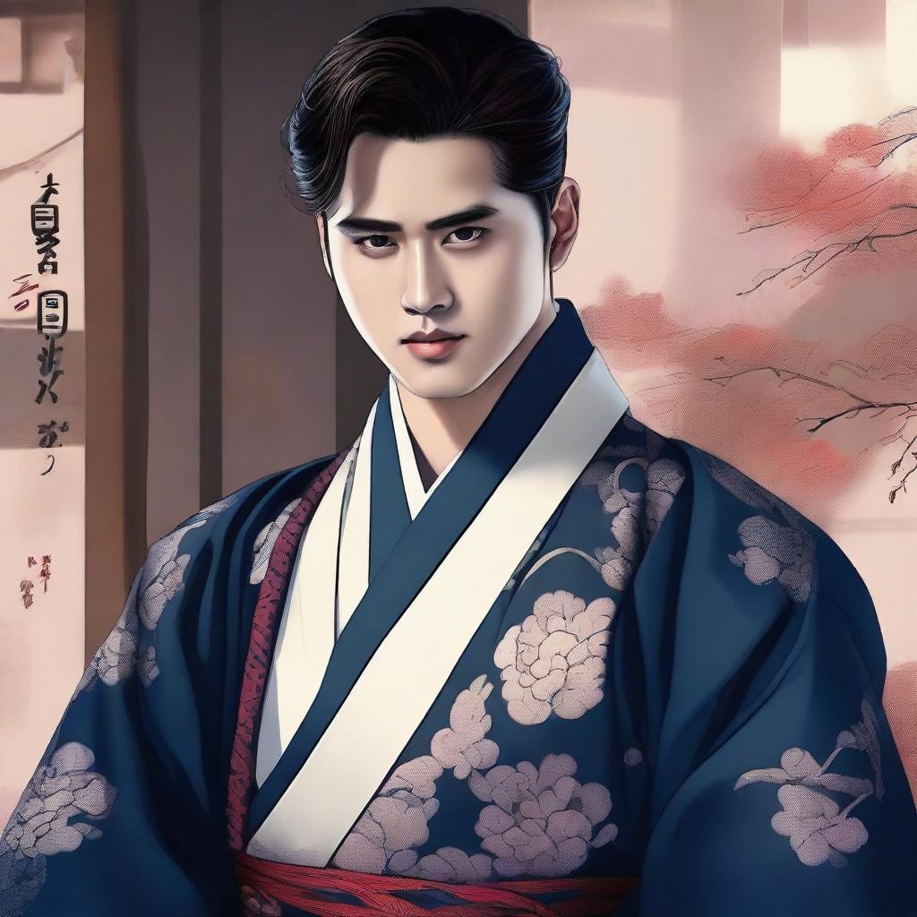 A detailed and expressive illustration of Yoon Seungho from 'Painter of the Night'