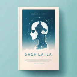 Design a minimalistic cover for a fantasy book about artificial intelligence