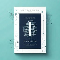 Design a minimalistic cover for a fantasy book about artificial intelligence, styled like a poster