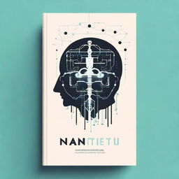 Design a minimalistic cover for a fantasy book about artificial intelligence, styled like a poster