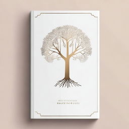 A simple book cover with a foil outline of a tree or a path, symbolizing growth and progress