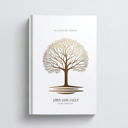 A simple book cover with a foil outline of a tree or a path, symbolizing growth and progress