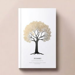 A simple book cover with a foil outline of a tree or a path, symbolizing growth and progress