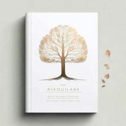 A simple book cover with a foil outline of a tree or a path, symbolizing growth and progress