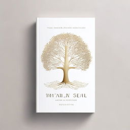 A simple book cover with a foil outline of a tree or a path, symbolizing growth and progress