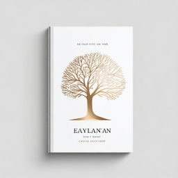 A simple book cover with a foil outline of a tree or a path, symbolizing growth and progress