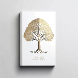 A simple book cover with a foil outline of a tree or a path, symbolizing growth and progress