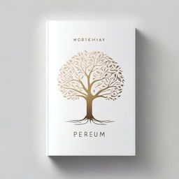 A simple book cover with a foil outline of a tree or a path, symbolizing growth and progress