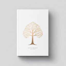 A simple book cover with a foil outline of a tree or a path, symbolizing growth and progress