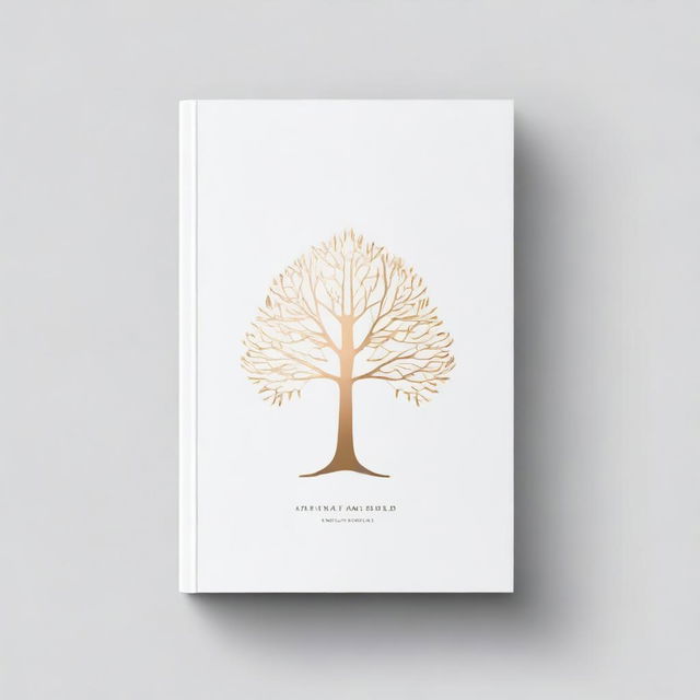 A simple book cover with a foil outline of a tree or a path, symbolizing growth and progress