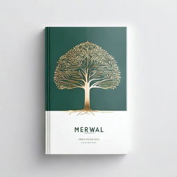 A simple book cover with a foil outline of a tree or a path, symbolizing growth and progress