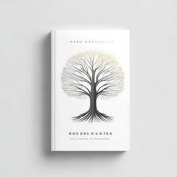 A simple book cover with a foil outline of a tree or a path, symbolizing growth and progress