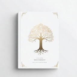 A simple book cover with a foil outline of a tree or a path, symbolizing growth and progress