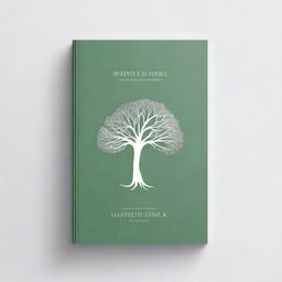 A simple book cover with a foil outline of a tree or a path, symbolizing growth and progress