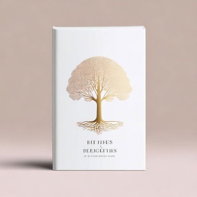 A simple book cover with a foil outline of a tree or a path, symbolizing growth and progress