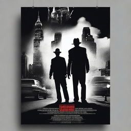 Create a film poster featuring a dramatic and thrilling scene