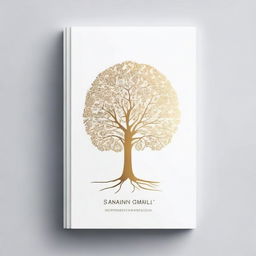 A simple book cover with a foil outline of a tree or a path, symbolizing growth and progress