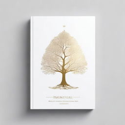 A simple book cover with a foil outline of a tree or a path, symbolizing growth and progress