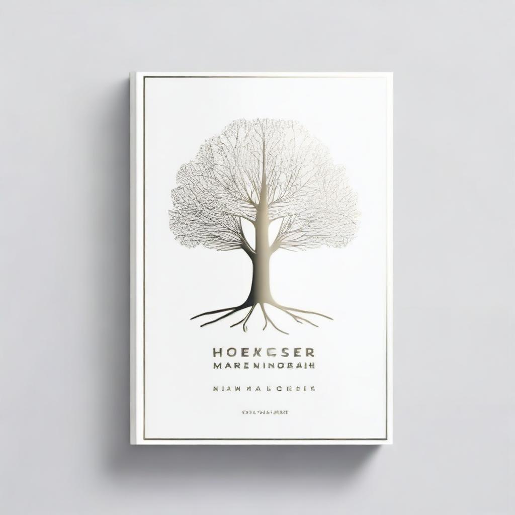 A simple book cover with a foil outline of a tree or a path, symbolizing growth and progress