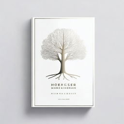 A simple book cover with a foil outline of a tree or a path, symbolizing growth and progress