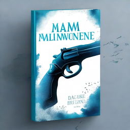 Create a book cover for a dark romance novel with a blue color scheme