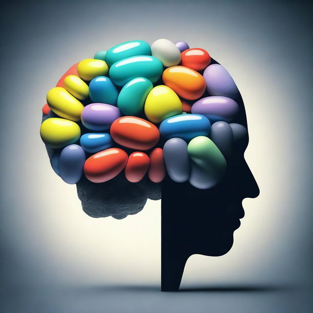 A brain structure divided equally by night and day, with one half illuminated by sunlight and the other half shrouded in darkness