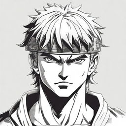 A detailed headshot of a character from the Berserk anime, featuring more pencil lines to emphasize the sketch-like quality