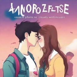 Create a book cover titled 'Amor Entre Parênteses'