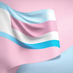 A vibrant and inclusive representation of the transgender flag, featuring soft pastel colors and symbols of unity and acceptance