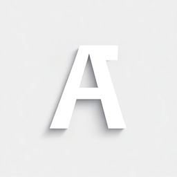 A simple and minimalistic letter 'A' in a modern font, centered on a plain white background