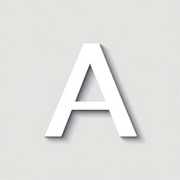 A simple and minimalistic letter 'A' in a modern font, centered on a plain white background