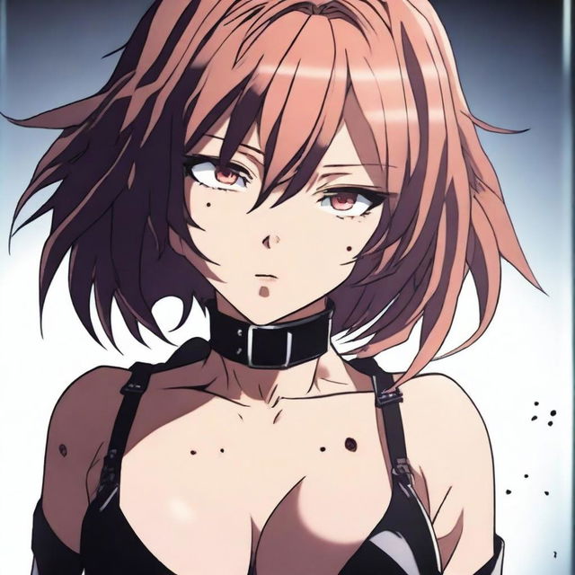 A provocative and intense scene featuring Makima from Chainsaw Man